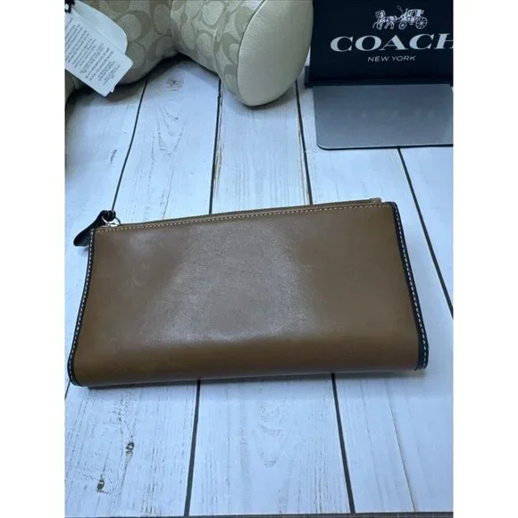 Vintage Coach Soho Trifold Brown Leather Wallet, Removable Checkbook 8x5” VGUC - Picture 5 of 12